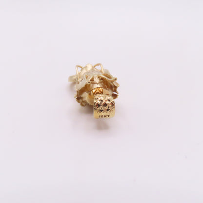 10K Yellow Gold Dragon Head Knocker Pendant 1-1/4" 2.8g