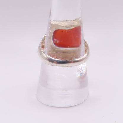 Sterling Silver 925 Oval Carnelian Cabochon Ornate Ring Size 9.25 5.4g