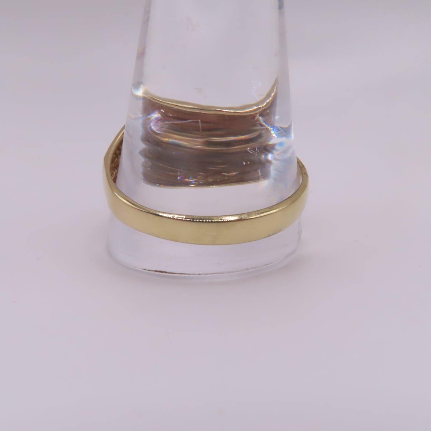 10K Yellow Gold Oval Moonstone Cats Eye Cabochon Ring Size 14.25 5g