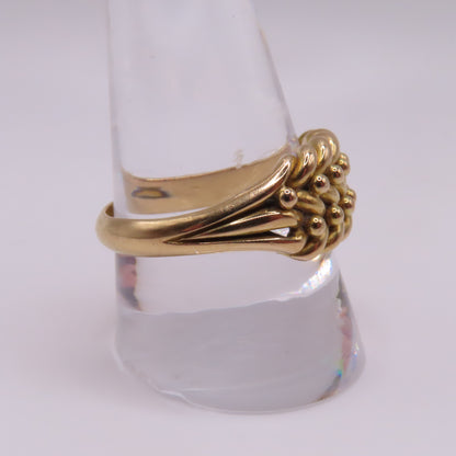 Antique 18K Yellow Gold Braided Keeper Edwardian Band Ring Size 11.25 8.7g