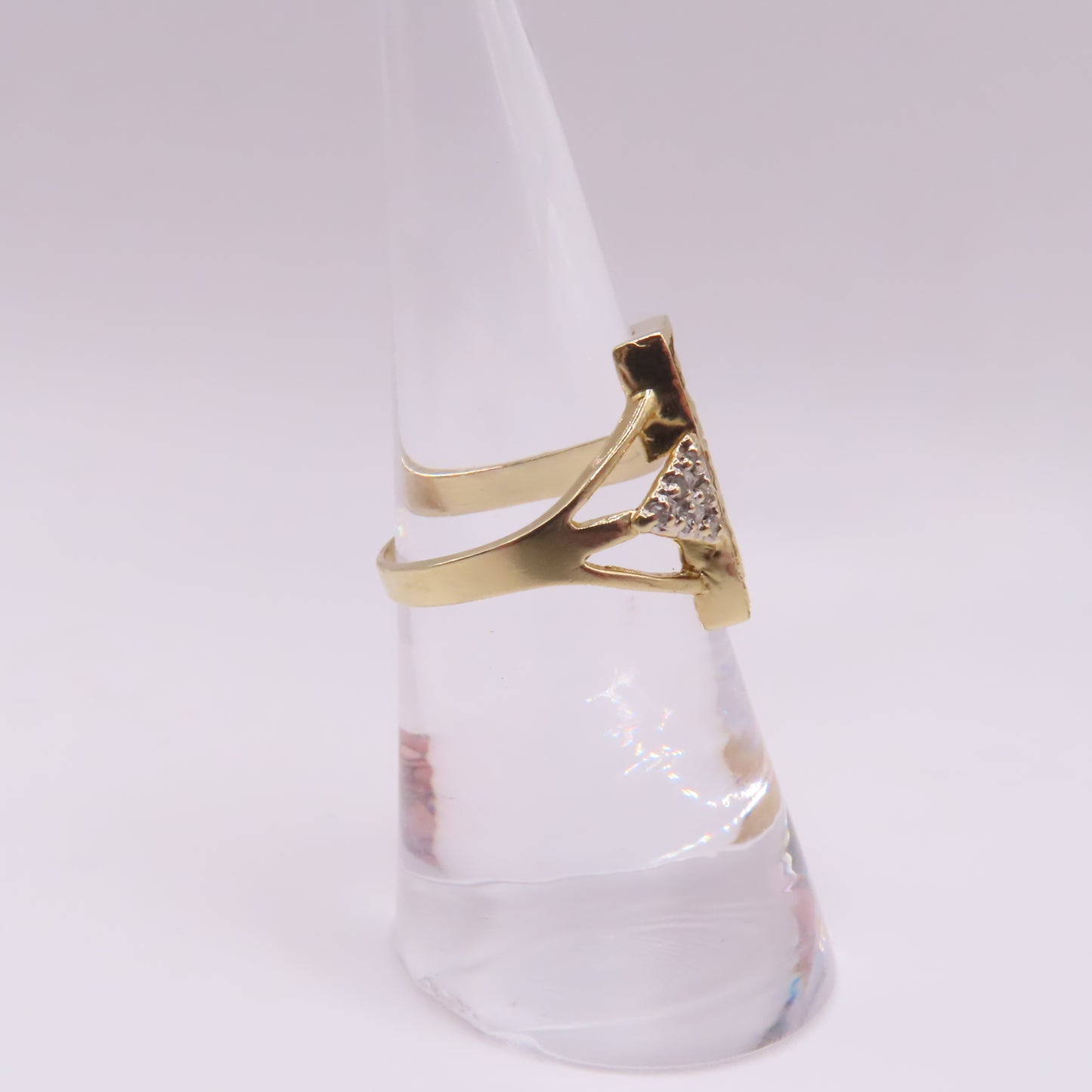 .999 Fine Gold 1 Gram Ingot Bar 14K Yellow Gold Bezel with Diamonds Ring Size 7.25 3.5g