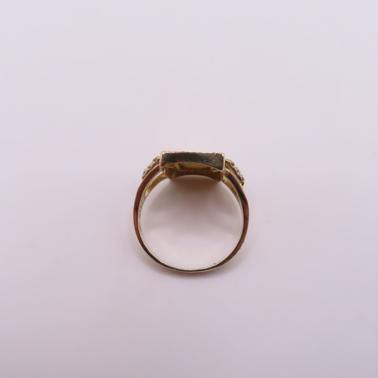 .999 Fine Gold 1 Gram Ingot Bar 14K Yellow Gold Bezel with Diamonds Ring Size 7.25 3.5g