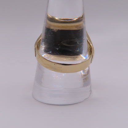 10K Yellow Gold Black Onyx and Diamond Signet Ring Size 10.5 5.6g
