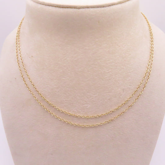 Tiffany & Co. Elsa Peretti 18K Yellow Gold Cable Chain Necklace 30" 1.5mm 3.8g