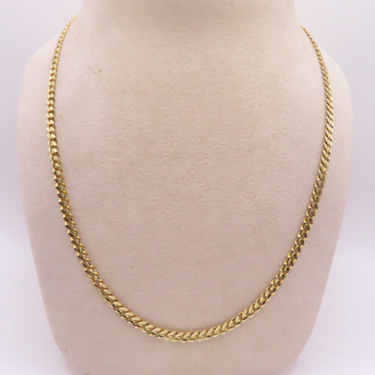 14K Yellow Gold Curb Link Chain Necklace 23" 15g