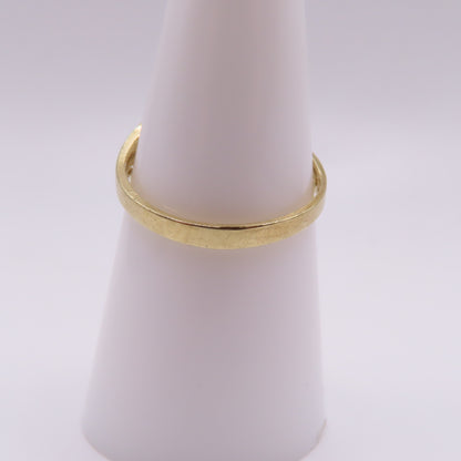 14K Yellow Gold Princess Cut Ruby Split Shank Stacker Ring Size 7.25 2.4g
