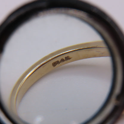 14K Yellow Gold Heart Shaped Amethyst & Diamond Accent Cocktail Ring Size 6.25 3.5g