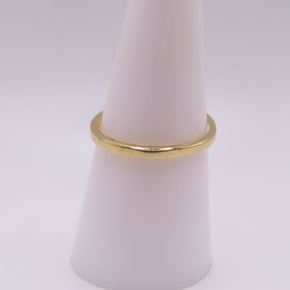 Vintage 14K Yellow Gold Oval Sapphire Ribbed Asymmetrical Ring Size 7 2.3g