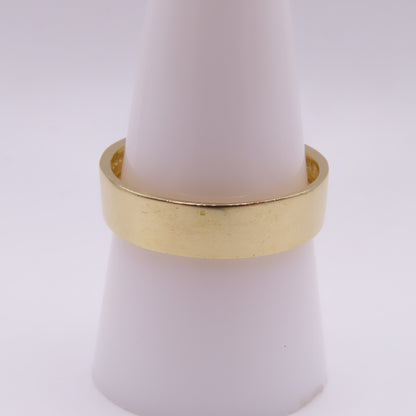 14K Two Tone Gold Diamond Cut Chevron Pavé Accent Band Ring Size 9.5 3.2g