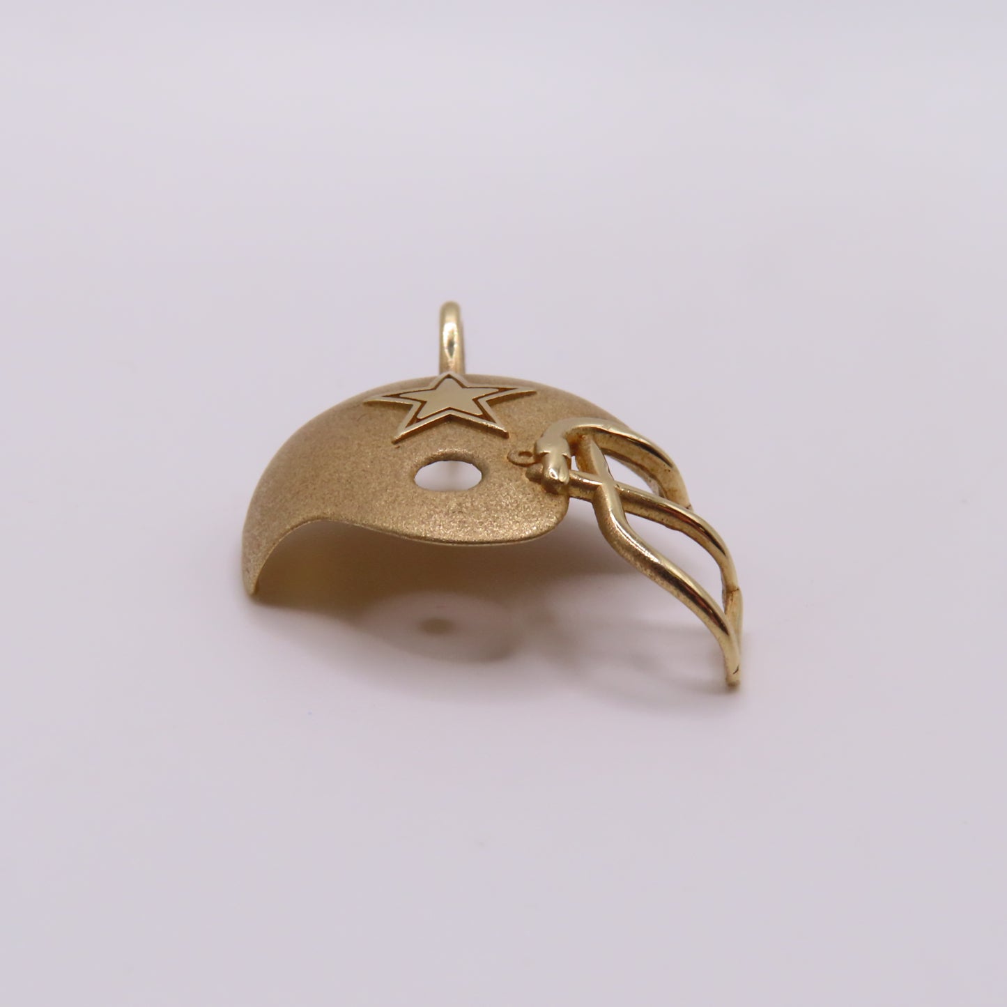 14K Yellow Gold Dallas Cowboys Football Helmet Pendant Charm 1994 Super Bowl XXVIII 1.25" 2.5g