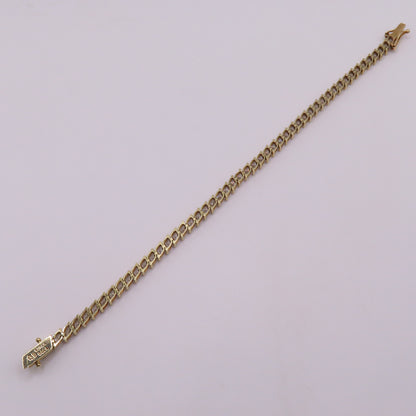 14K Yellow Gold Marquise Cut CZ Prong Set Tennis Bracelet 6.5" 8.6g