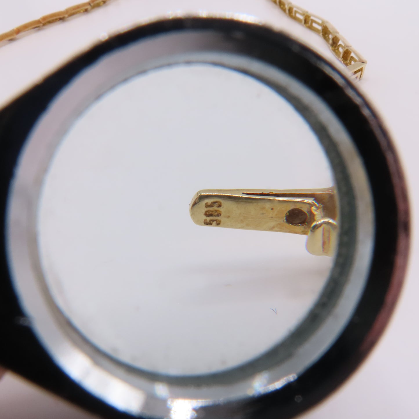 14K Yellow Gold Graduated Greek Key Link Panel Necklace Geometric 16" 13.3g