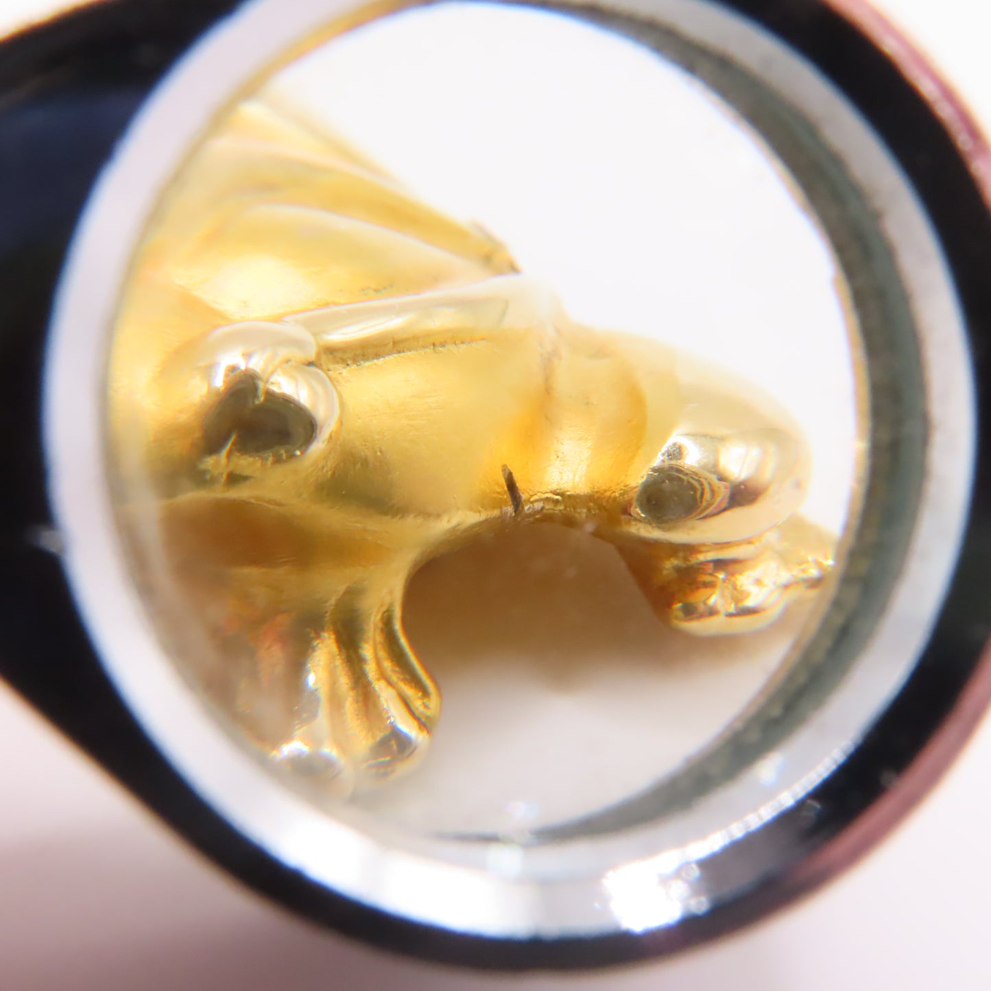 18K Yellow Gold Frog Charm Pendant 3D Hollow Frog Animal Jewelry 1" 2.5g