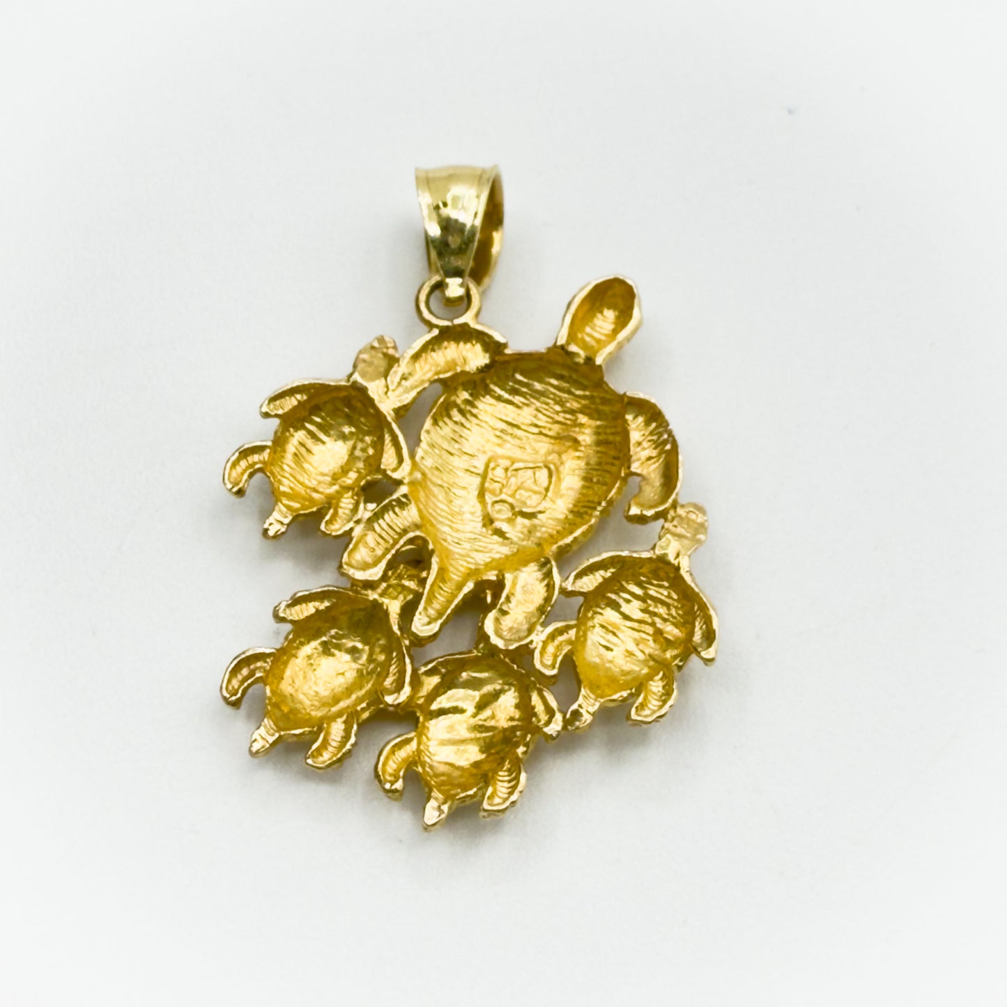 14K Gold Turtle Bracelet Pendant Dangle Earrings Set 6–6.5" Wrist 14.9g