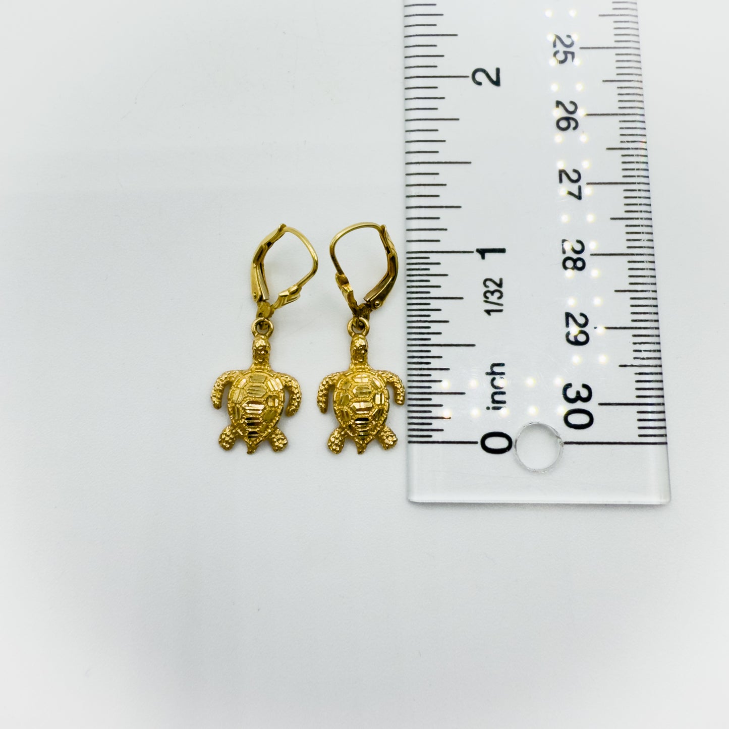 14K Gold Turtle Bracelet Pendant Dangle Earrings Set 6–6.5" Wrist 14.9g