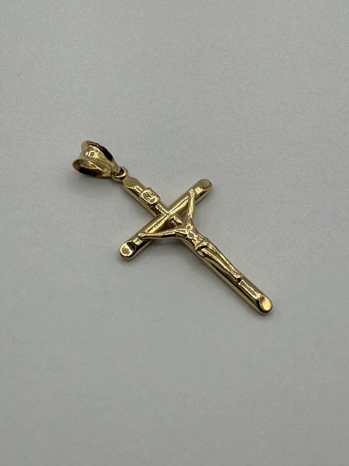14K Yellow Gold 1.5" Cross Pendant 3.2g