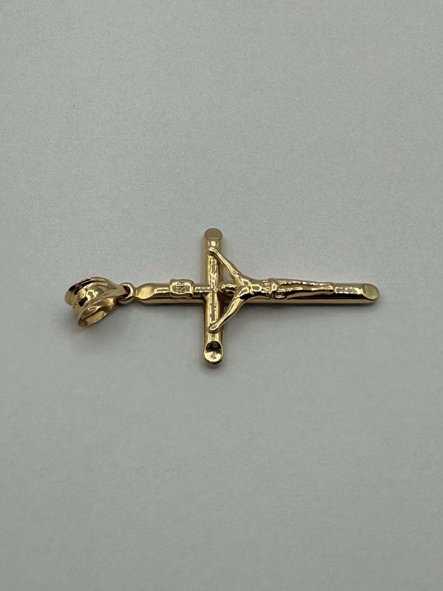 14K Yellow Gold 1.5" Cross Pendant 3.2g