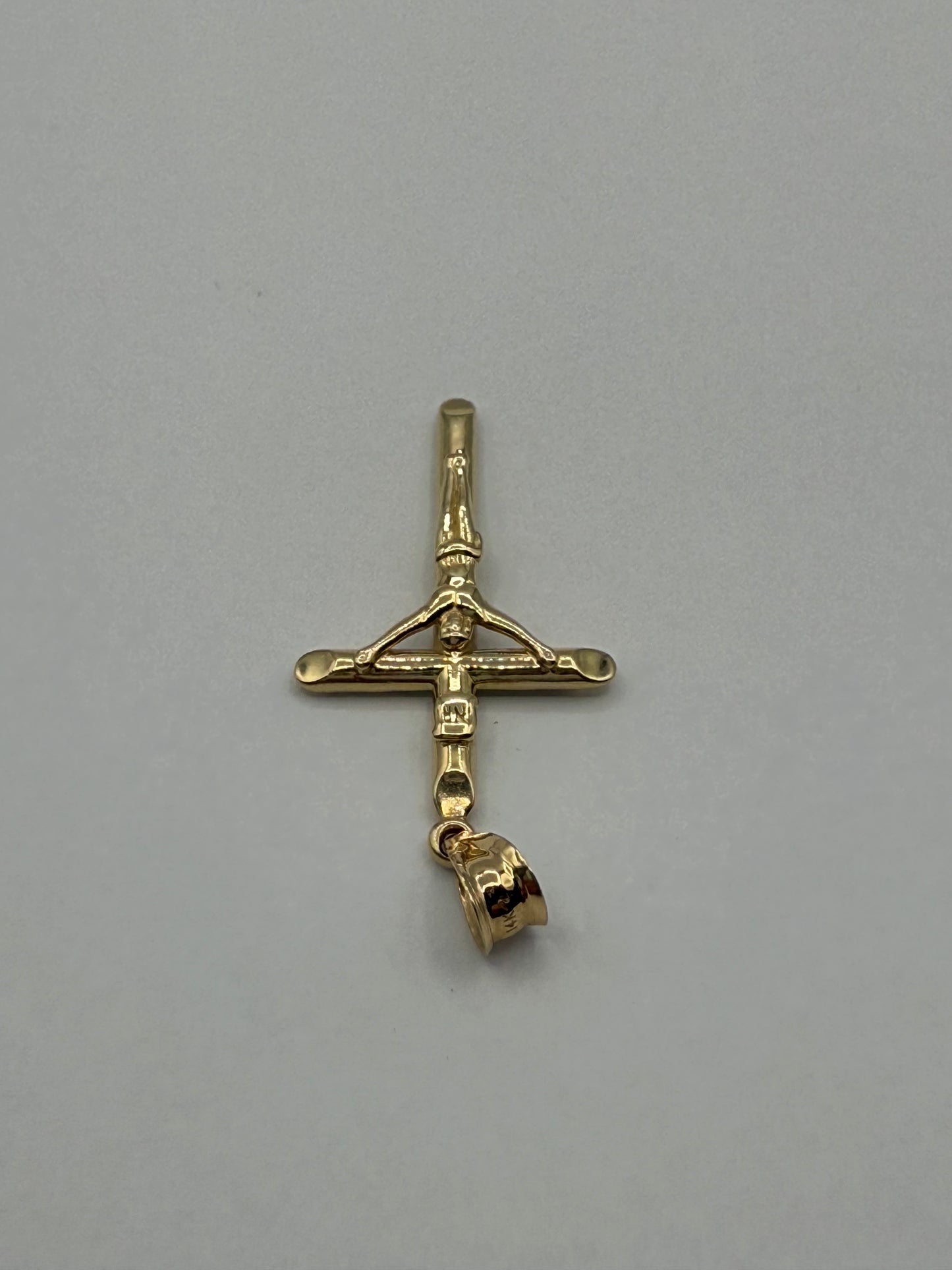 14K Yellow Gold 1.5" Cross Pendant 3.2g