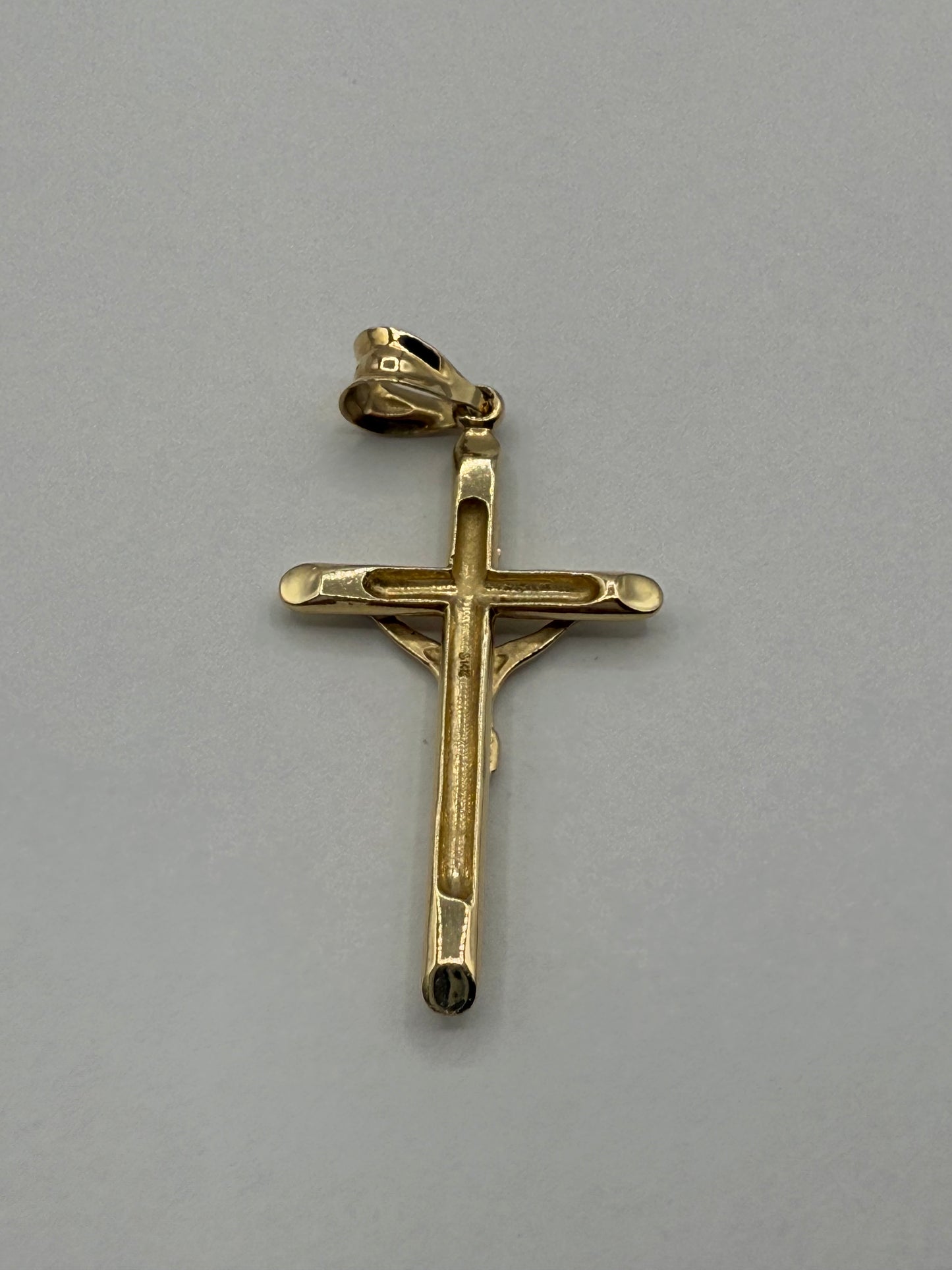 14K Yellow Gold 1.5" Cross Pendant 3.2g